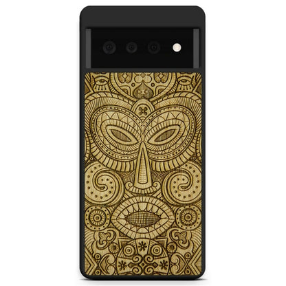 Tanganyikapuu Puhelimen Suojakuori - Tribal Mask MMore - Wood Collection