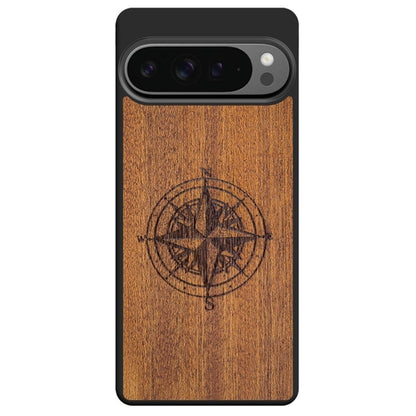 Mahogany Wood Phone Cover - Compass - MMore