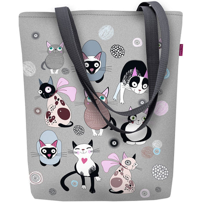 Hassunhauskat kissat olkalaukku Porokorusta. www.porokoru.com