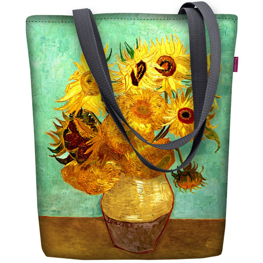 Canvas Cordura Olkalaukku/Ostoskassi - Sunflowers Sunny Line Bertoni