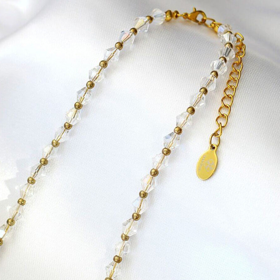 18-Karaatin Kullattu Itävaltalainen Kristallikaulakoru - Divine Dulcet