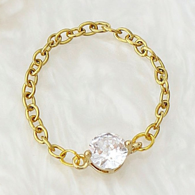 Sateenkaariketjusormus 18-Karaatia Kullattu - Divine Dulcet