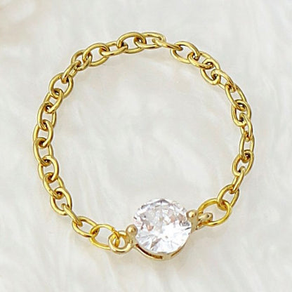 Sateenkaariketjusormus 18-Karaatia Kullattu - Divine Dulcet