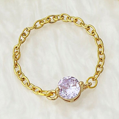 Sateenkaariketjusormus 18-Karaatia Kullattu - Divine Dulcet