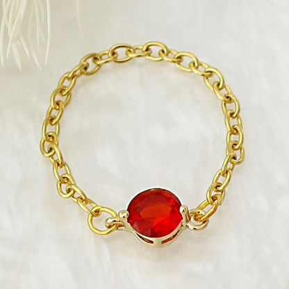 Sateenkaariketjusormus 18-Karaatia Kullattu - Divine Dulcet