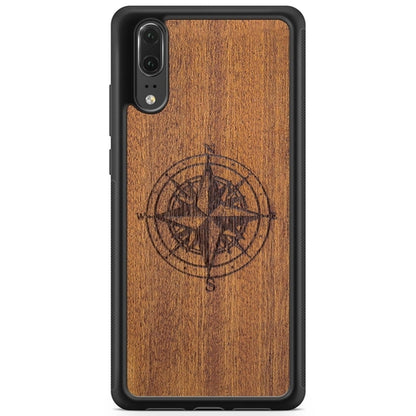 Mahogany Wood Phone Cover - Compass - MMore