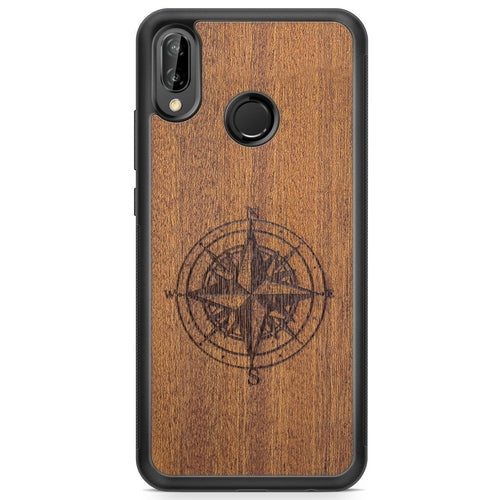 Mahogany Wood Phone Cover - Compass - MMore