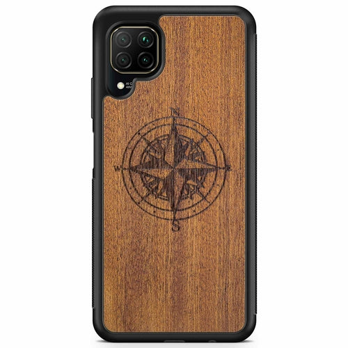 Mahogany Wood Phone Cover - Compass - MMore