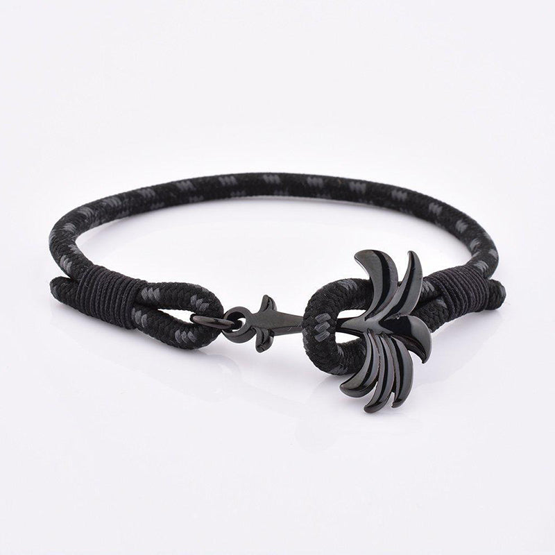 Rannekoru Palm Band Phantom Black Punottu Ranneke - Musta/Harmaa