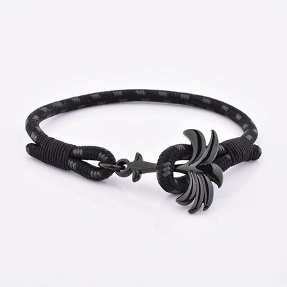 Rannekoru Palm Band Phantom Black Punottu Ranneke - Musta/Harmaa