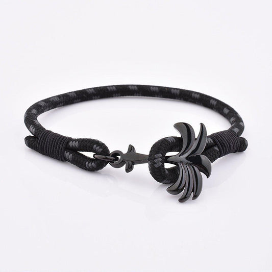 Rannekoru Palm Band Phantom Black Punottu Ranneke - Musta/Harmaa