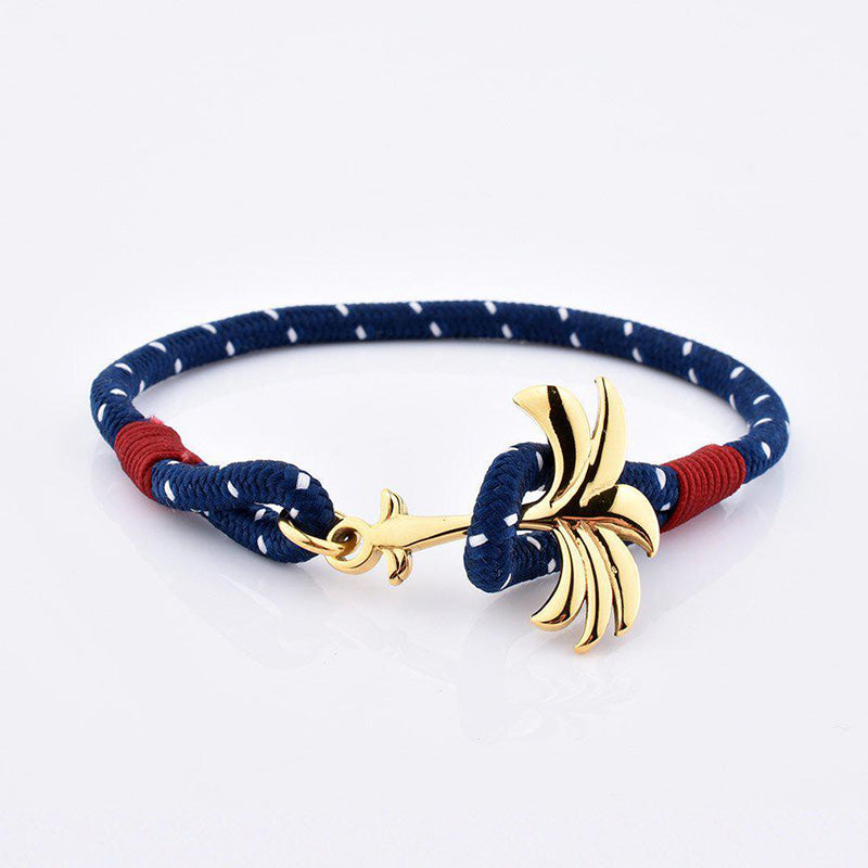 Rannekoru Palm Band Seven Seas - Punottu Ranneke Sini/Valko