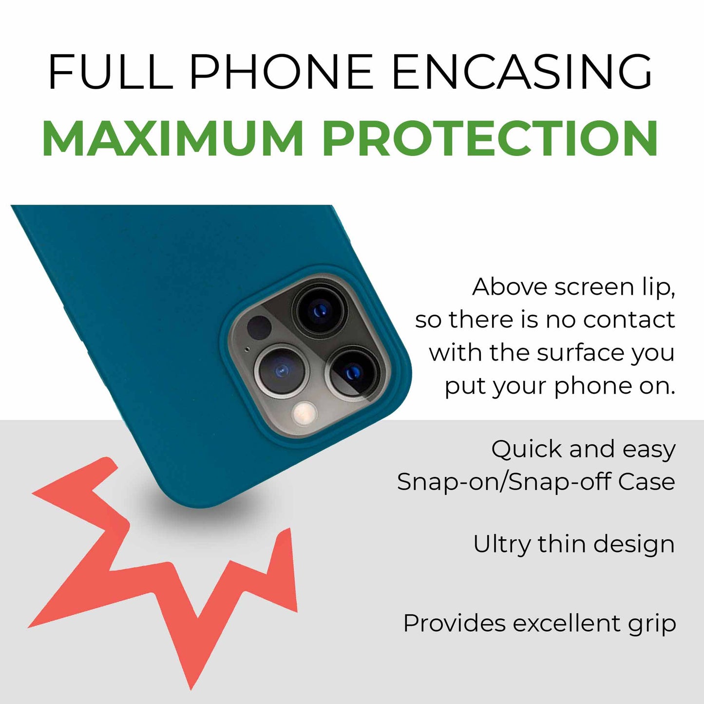 Deep Sea Blue - Biodegradable Phone Case for iPhone - MMore