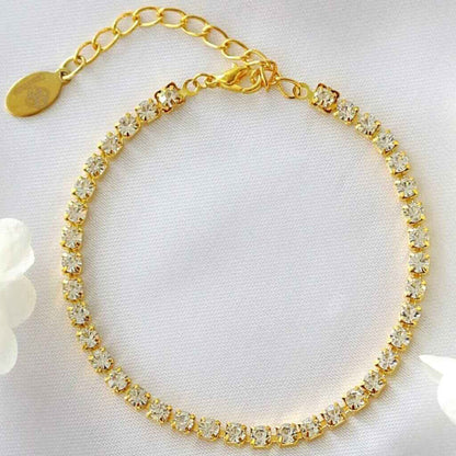 18-K Cubic Zirconia Lenkkirannekoru - Divine Dulcet