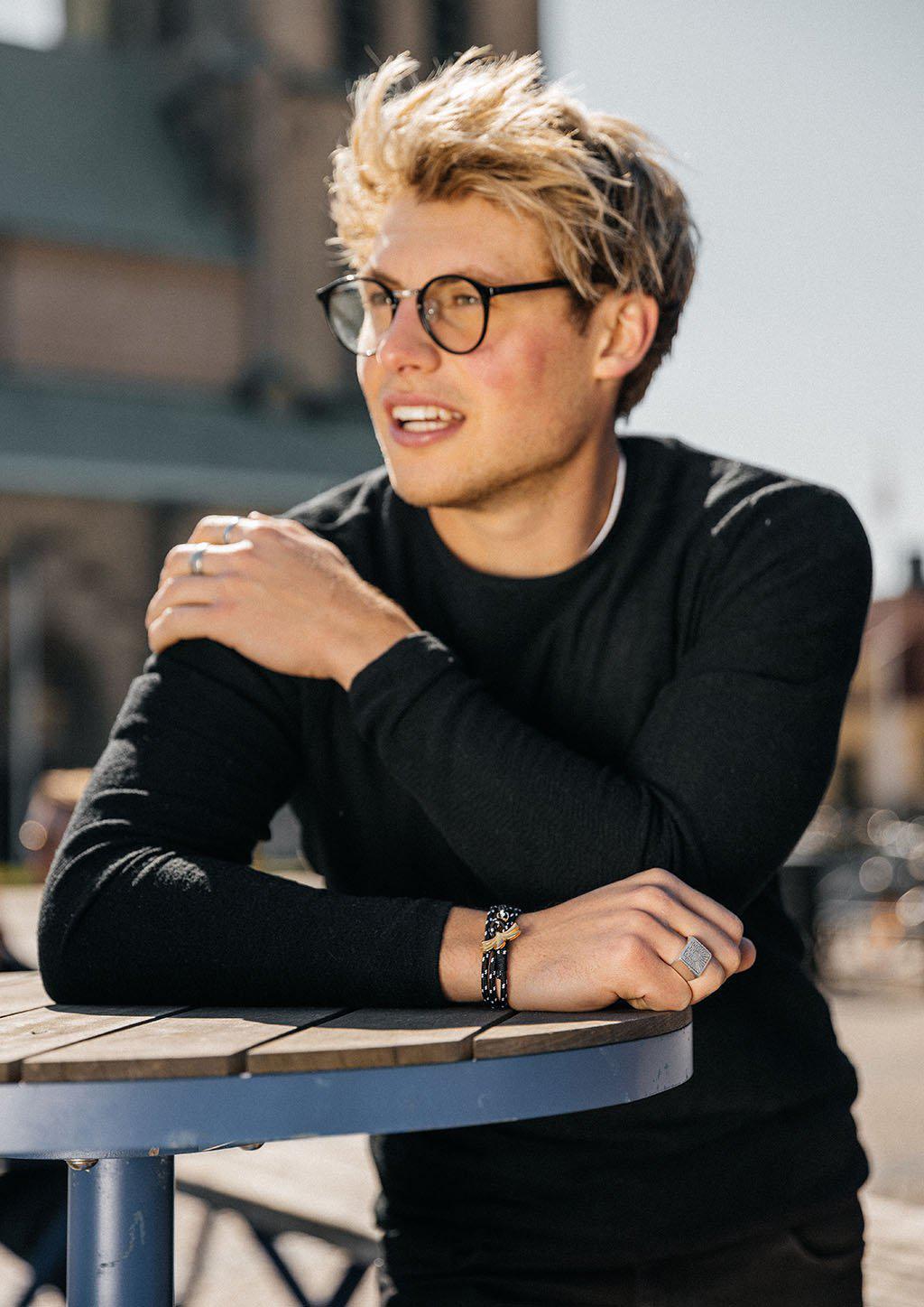 Rannekoru Palm Band Trophy Punottu Ranneke - Musta/Valko 2