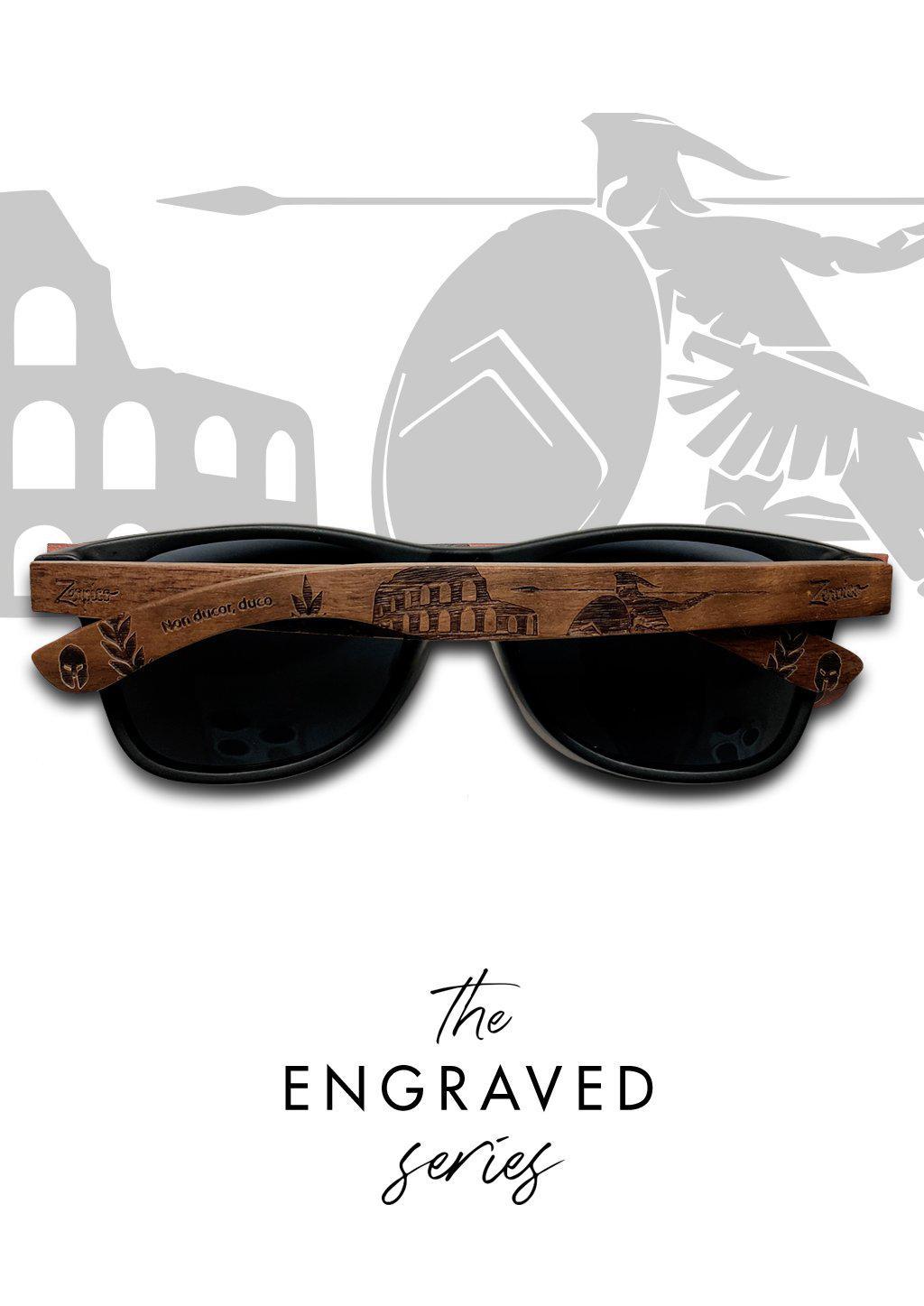 Pähkinäpuiset Kaiverretut Polarisoidut Aurinkolasit - Eyewood Gladiator - Zerpico