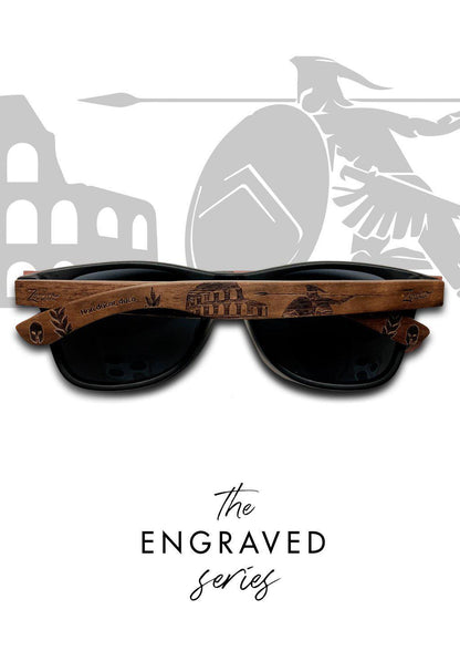 Pähkinäpuiset Kaiverretut Polarisoidut Aurinkolasit - Eyewood Gladiator - Zerpico