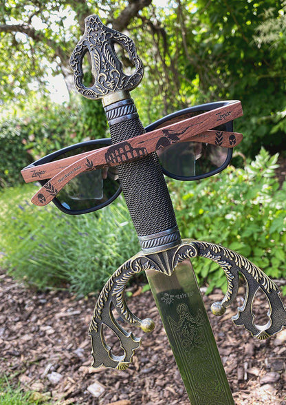 Pähkinäpuiset Kaiverretut Polarisoidut Aurinkolasit - Eyewood Gladiator - Zerpico