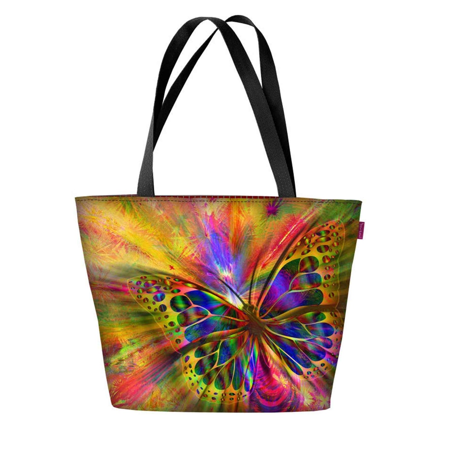 Butterfly Shoulder Bag In Canvas Holiday Line Bertoni