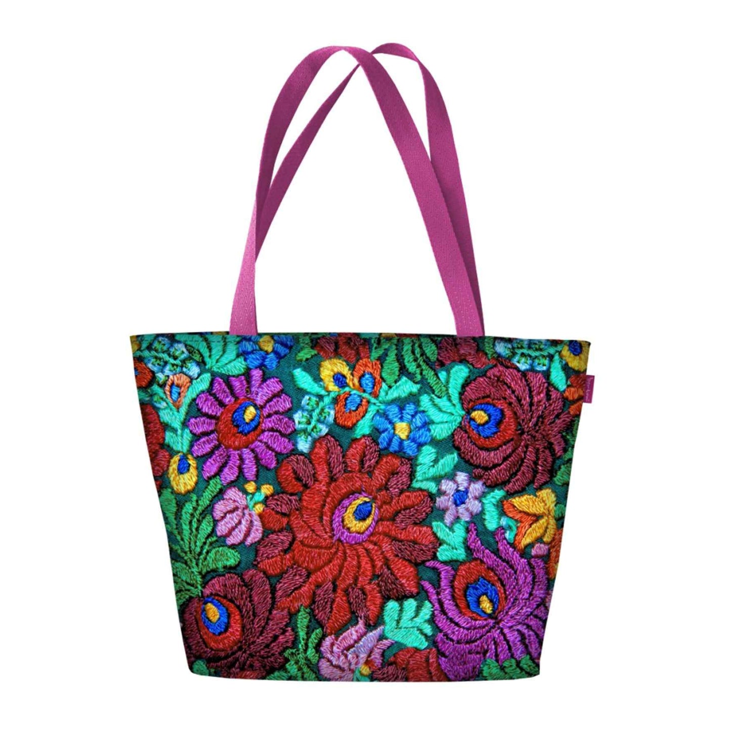 Amelia Shoulder Bag In Canvas Holiday Line Bertoni