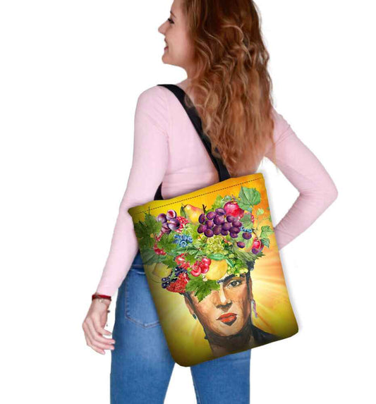 Frutta Shoulder Bag In Canvas Sunny Line Bertoni