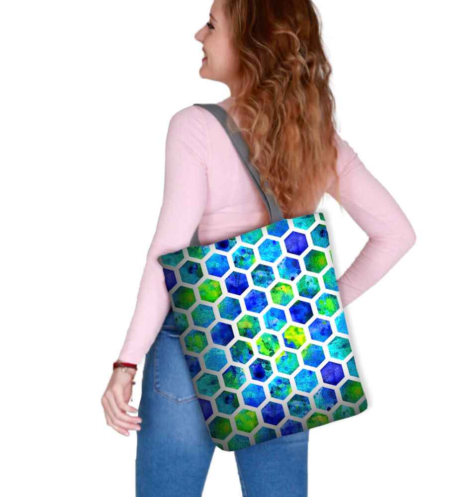 Tile Shoulder Bag In Canvas Sunny Line Bertoni