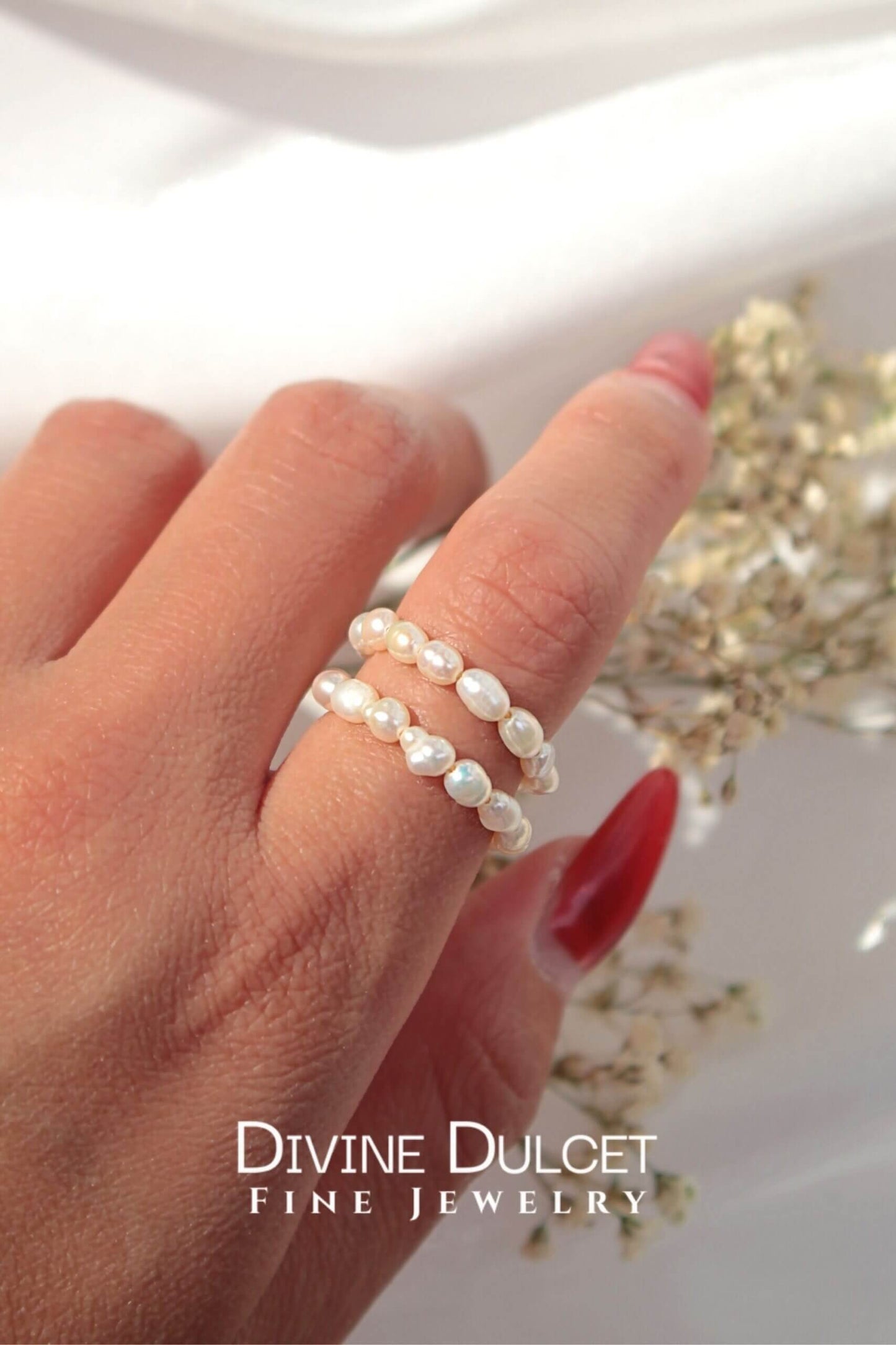 18-Carat Freshwater Pearl Adjustable Spiral Ring - Divine Dulcet