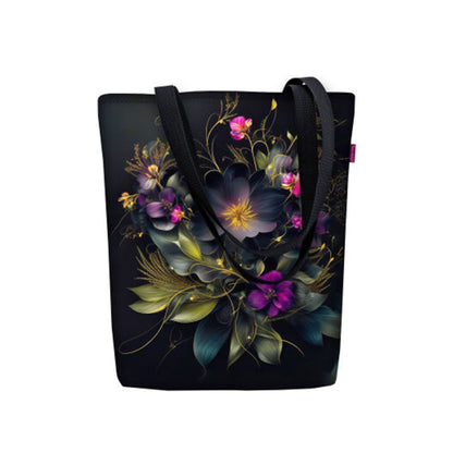 Canvas Cordura Shoulder Bag/Shopping Bag - Maura Flowers - Sunny Line Bertoni