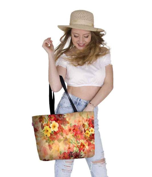 Canvas Cordura Olkalaukku - Cleo Kukat - Holiday Line Bertoni