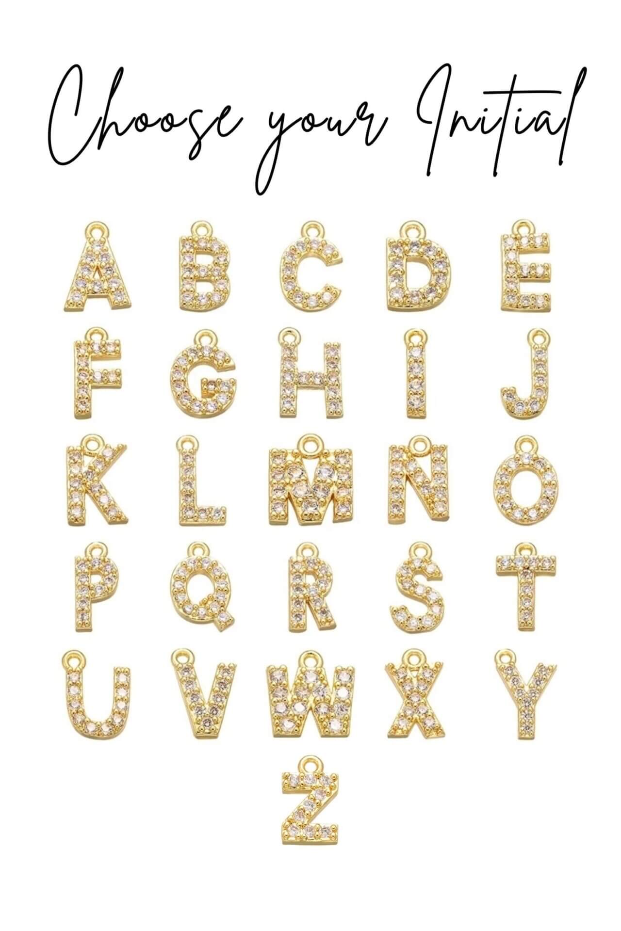 Kubanskt Alfabetskedjearmband 24-K Guldpläterat - Divine Dulcet