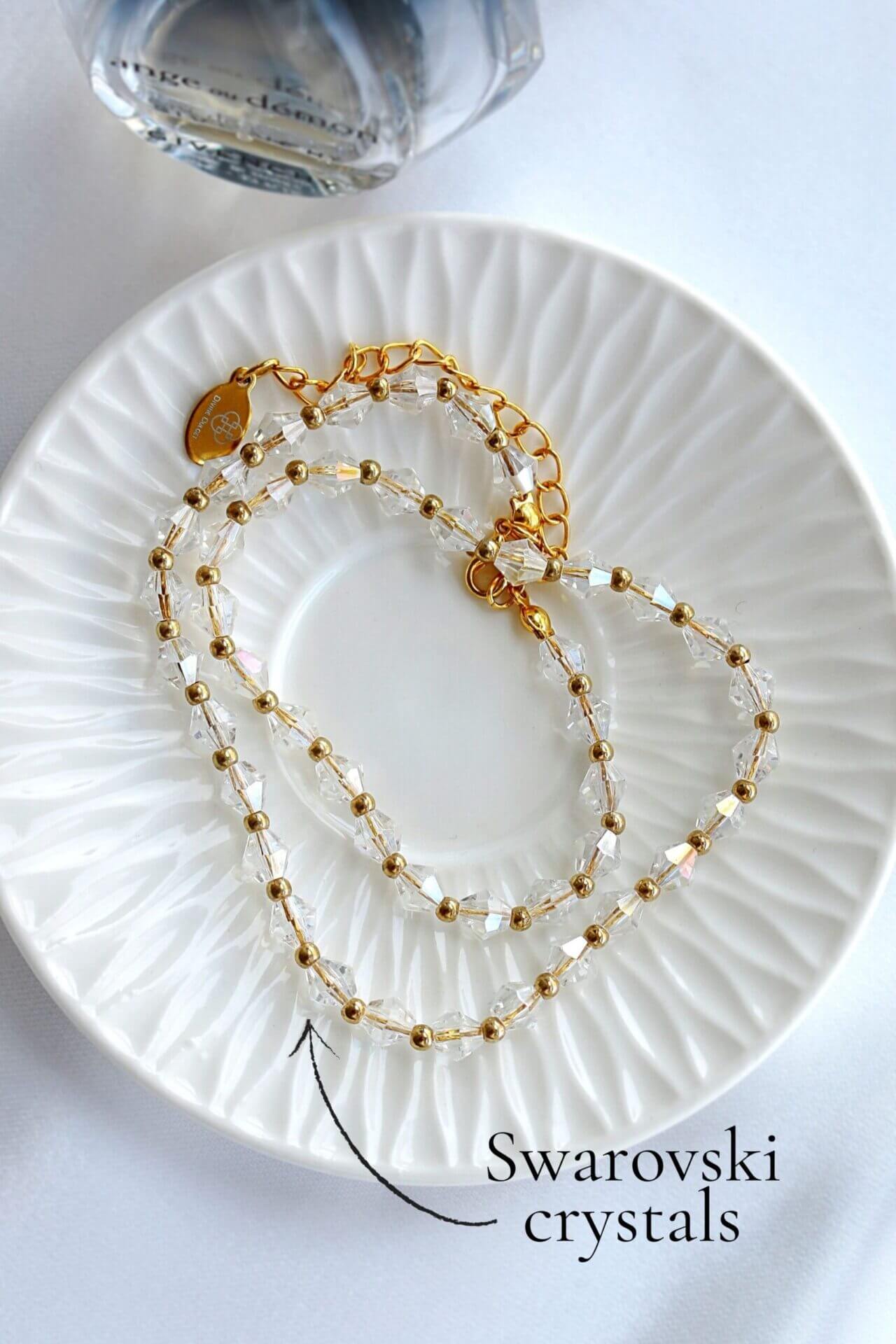 18-Karaatin Kullattu Itävaltalainen Kristallikaulakoru - Divine Dulcet