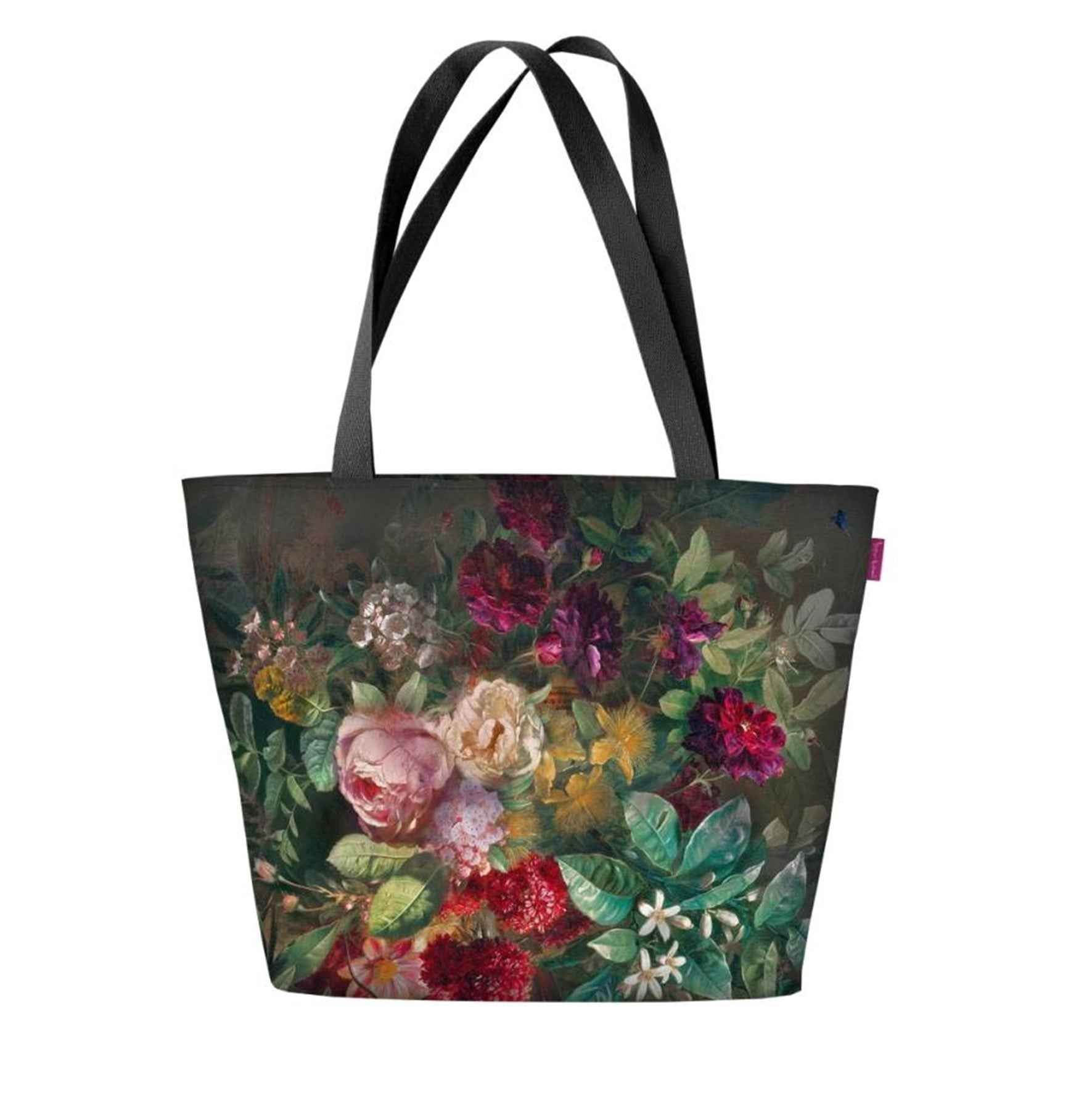 Bouquet Shoulder Bag In Canvas Holiday Line Bertoni