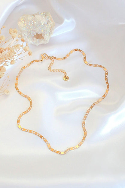 24-Karaatin Kullattu Litteä Ketjukaulakoru Divine Dulcet