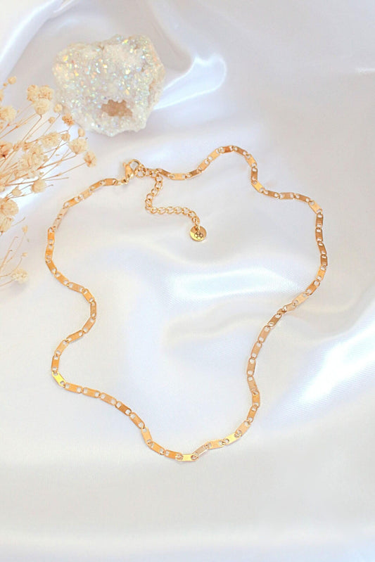 24-Karaatin Kullattu Litteä Ketjukaulakoru Divine Dulcet