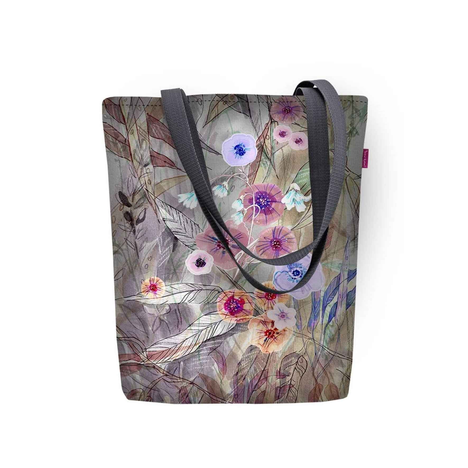 Primavera Shoulder Bag In Canvas Sunny Line Bertoni