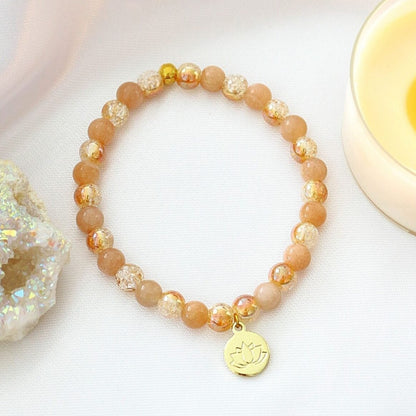 Elastinen 24-Karaatin Rannekoru Sunstone Divine Dulcet