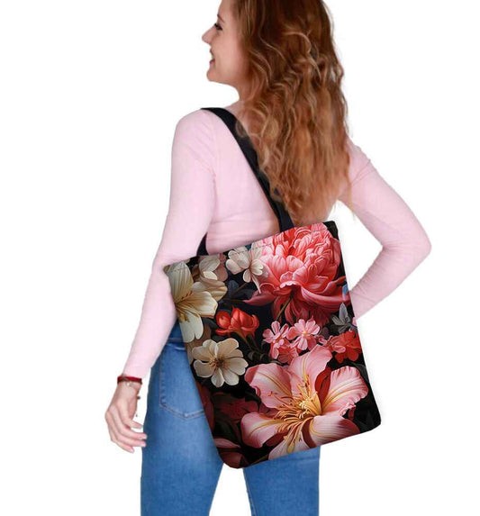 Lilly Shoulder Bag In Canvas Sunny Line Bertoni
