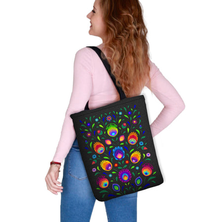 Canvas Cordura Shoulder Bag/Shopping Bag - Oberek Flowers - Sunny Line Bertoni