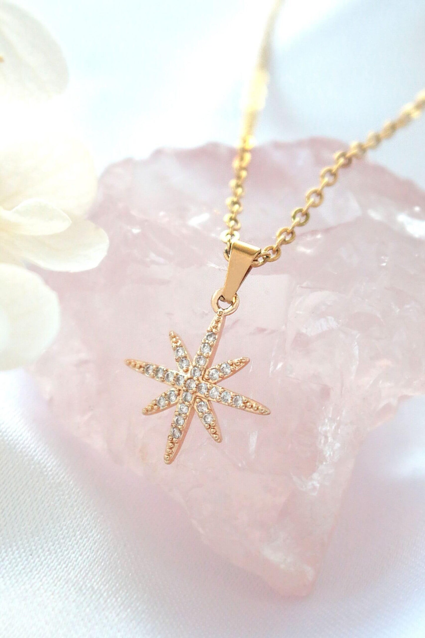 Polaris Star Necklace Plated with 24K Gold - Divine Dulcet
