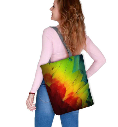 Parrot Shoulder Bag In Canvas Sunny Line Bertoni