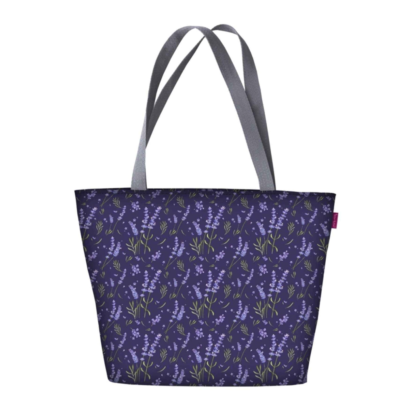 Lavender Shoulder Bag In Canvas Holiday Line Bertoni