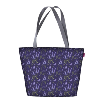 Lavender Shoulder Bag In Canvas Holiday Line Bertoni