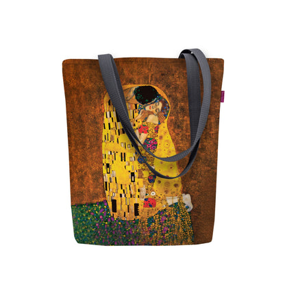 Canvas Cordura Shoulder Bag/Shopping Bag - Klimt The Kiss - Sunny Line Bertoni