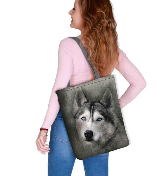 Husky Shoulder Bag In Canvas Sunny Line Bertoni