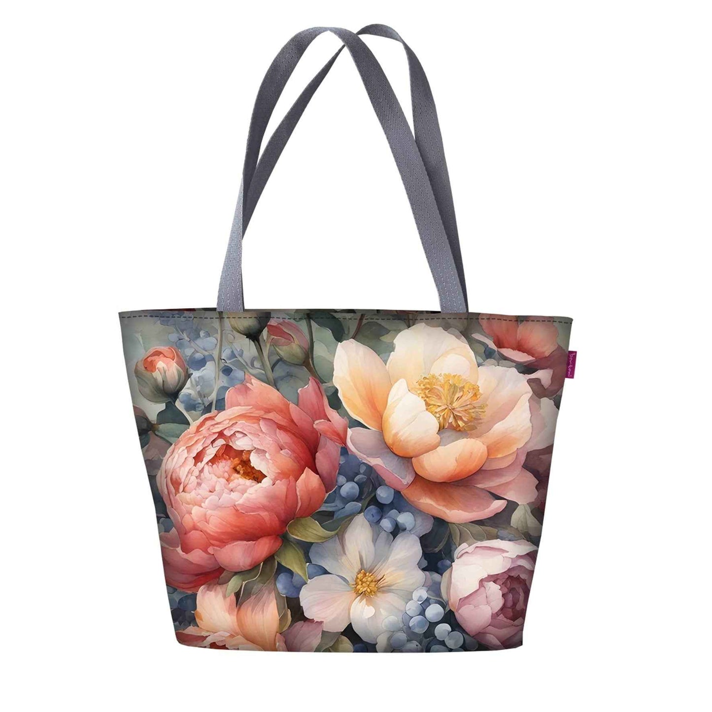Felicia Shoulder Bag In Canvas Holiday Line Bertoni