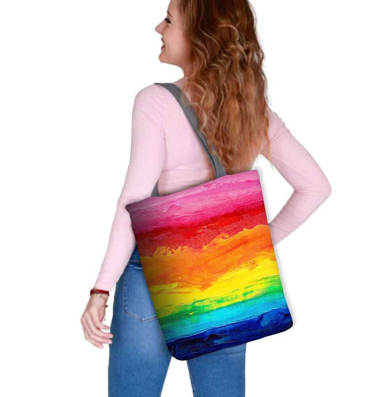 Colorfull Shoulder Bag In Canvas Sunny Line Bertoni