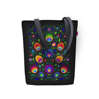 Canvas Cordura Shoulder Bag/Shopping Bag - Oberek Flowers - Sunny Line Bertoni